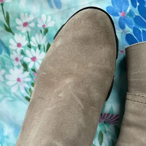 Rag & Bone Shiloh Mid Chelsea Suede Taupe Boots - 39.5